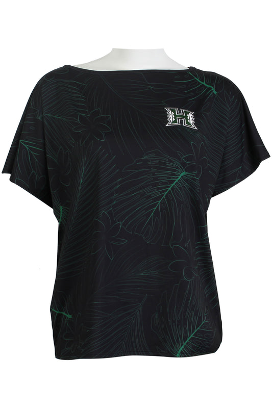 UH Tiare-Black and Green Dolman (Women's)