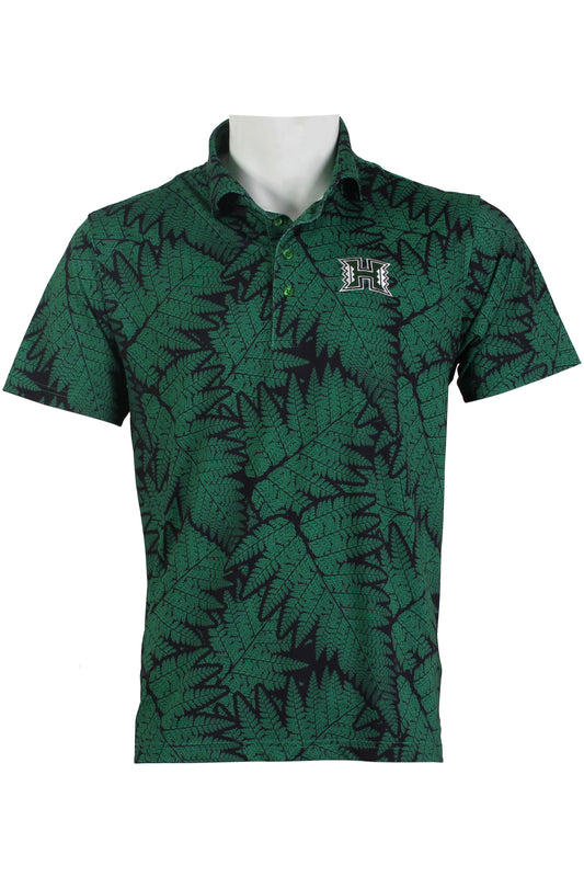 UH Palapalai-Black and Green Polo
