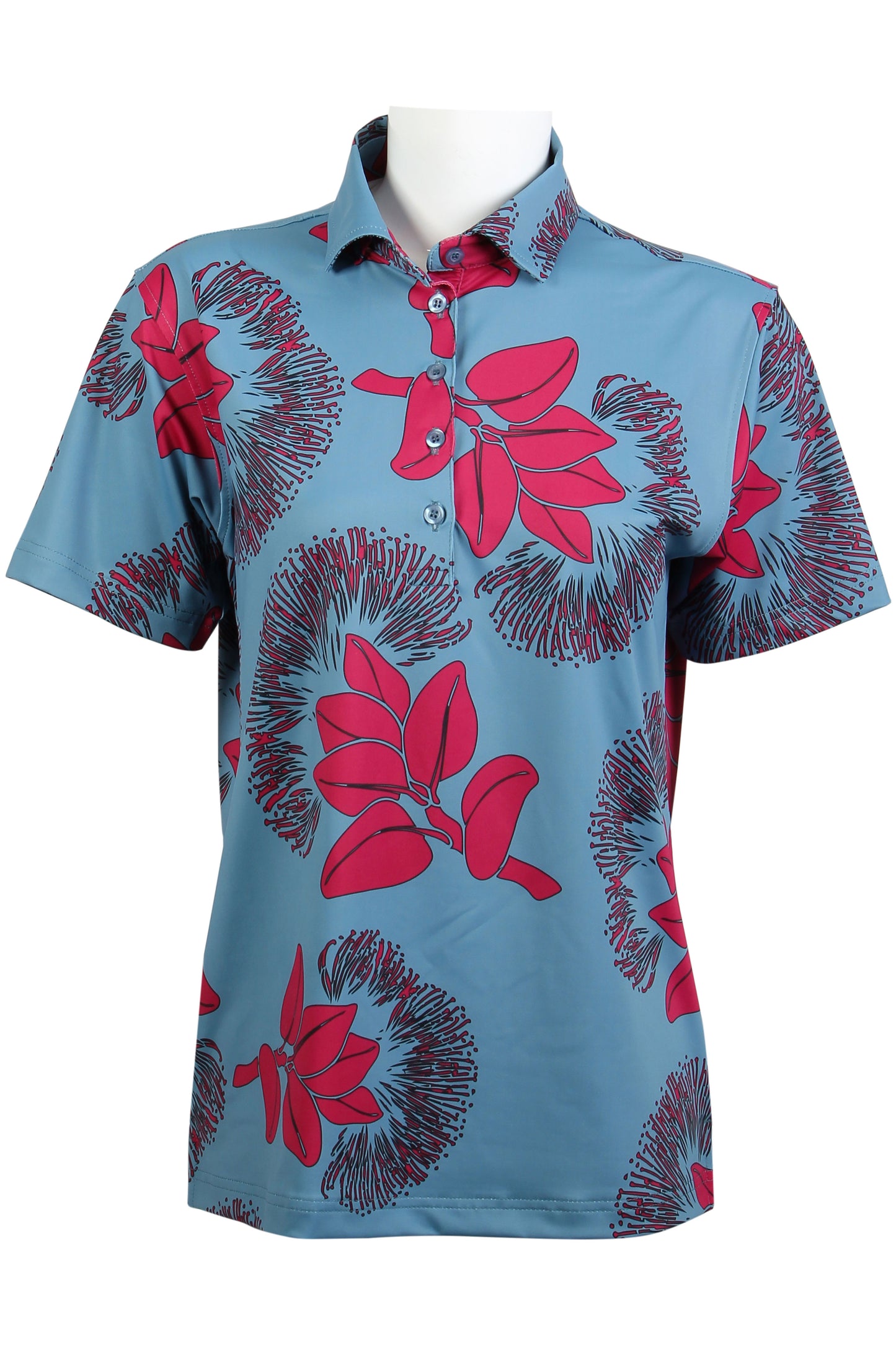 Blue, Raspberry, Black 'Ohi'a Lehua Polo (Women's)