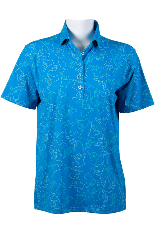 Shaka-Blue Polo (Women's)