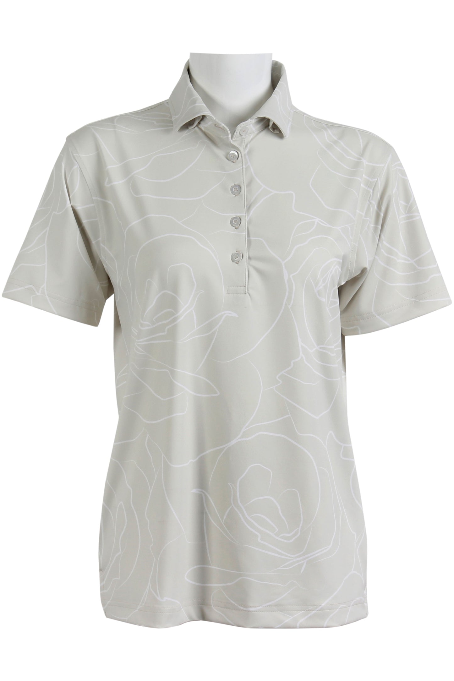 Rose-Bone and White Polo (Women's)