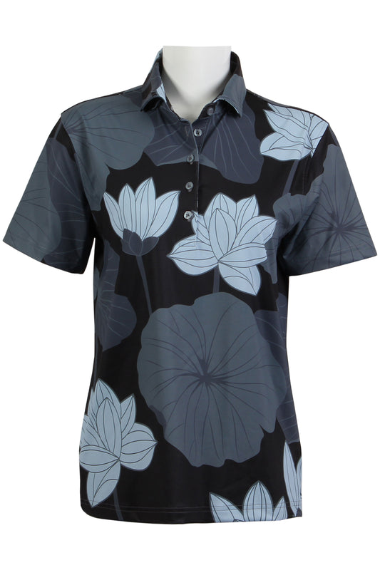 Lotus-Dark Blue and Periwinkle Polo (Women's)