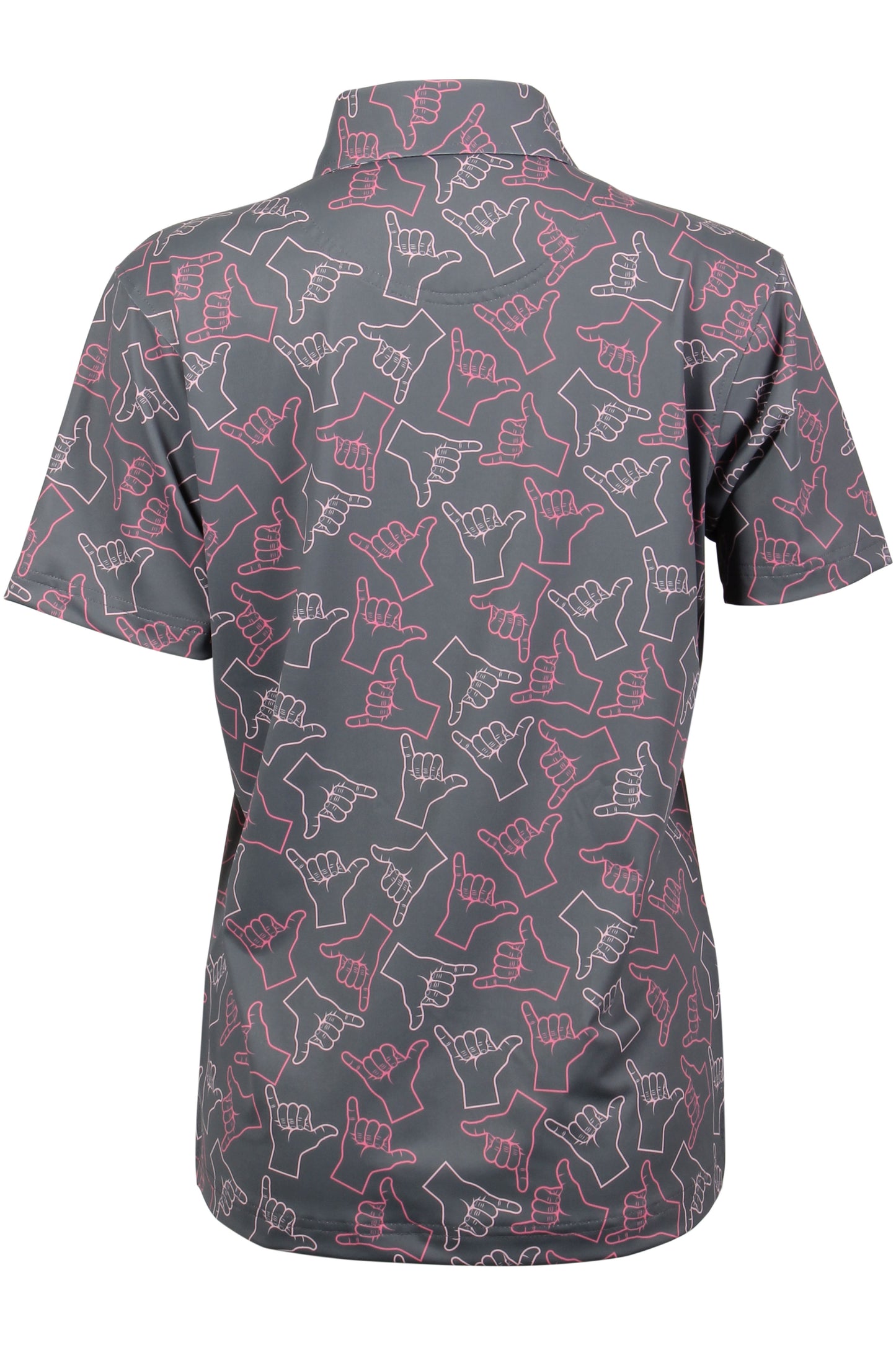 Shaka-Gray and Pink Polo (Women's)