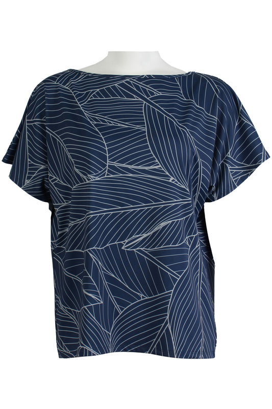 Ti Leaf-Navy and Gray Dolman (Women's)
