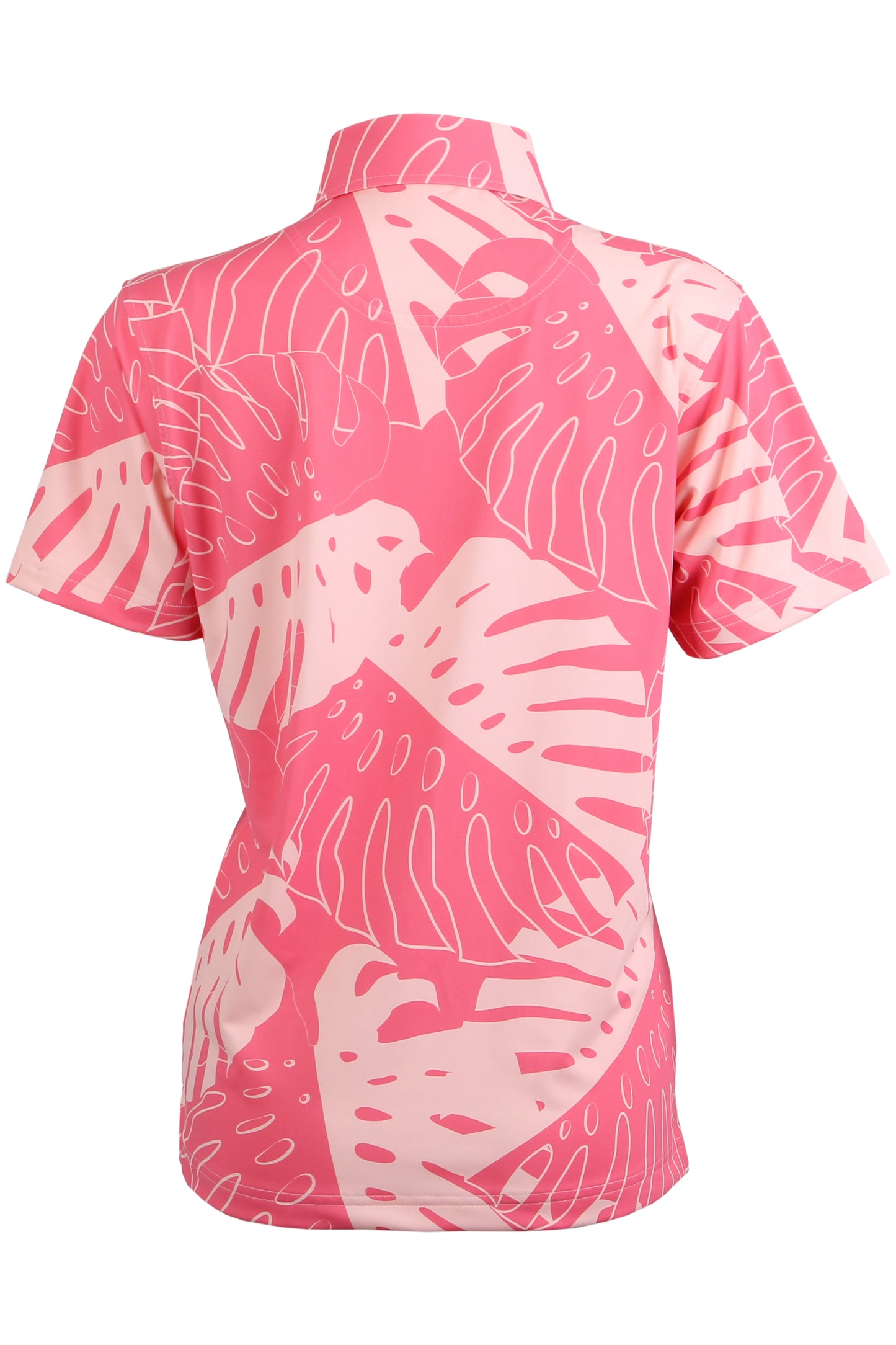 Pink Monstera Polo (Women's)