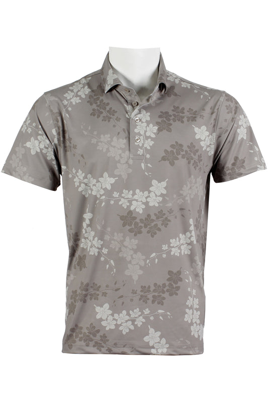 Cascading Orchid-Warm Gray Polo