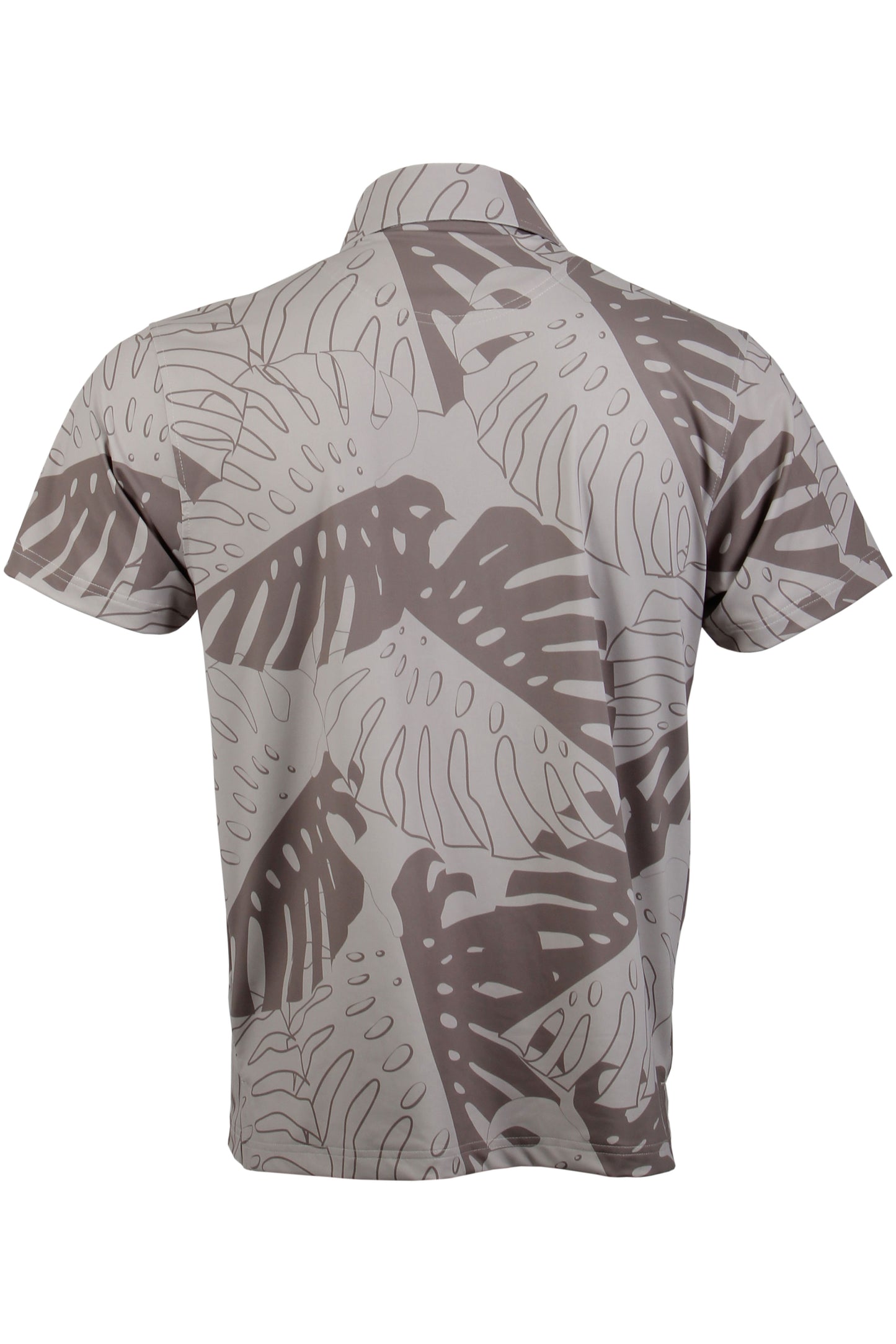 Monstera-Warm Gray Button Down
