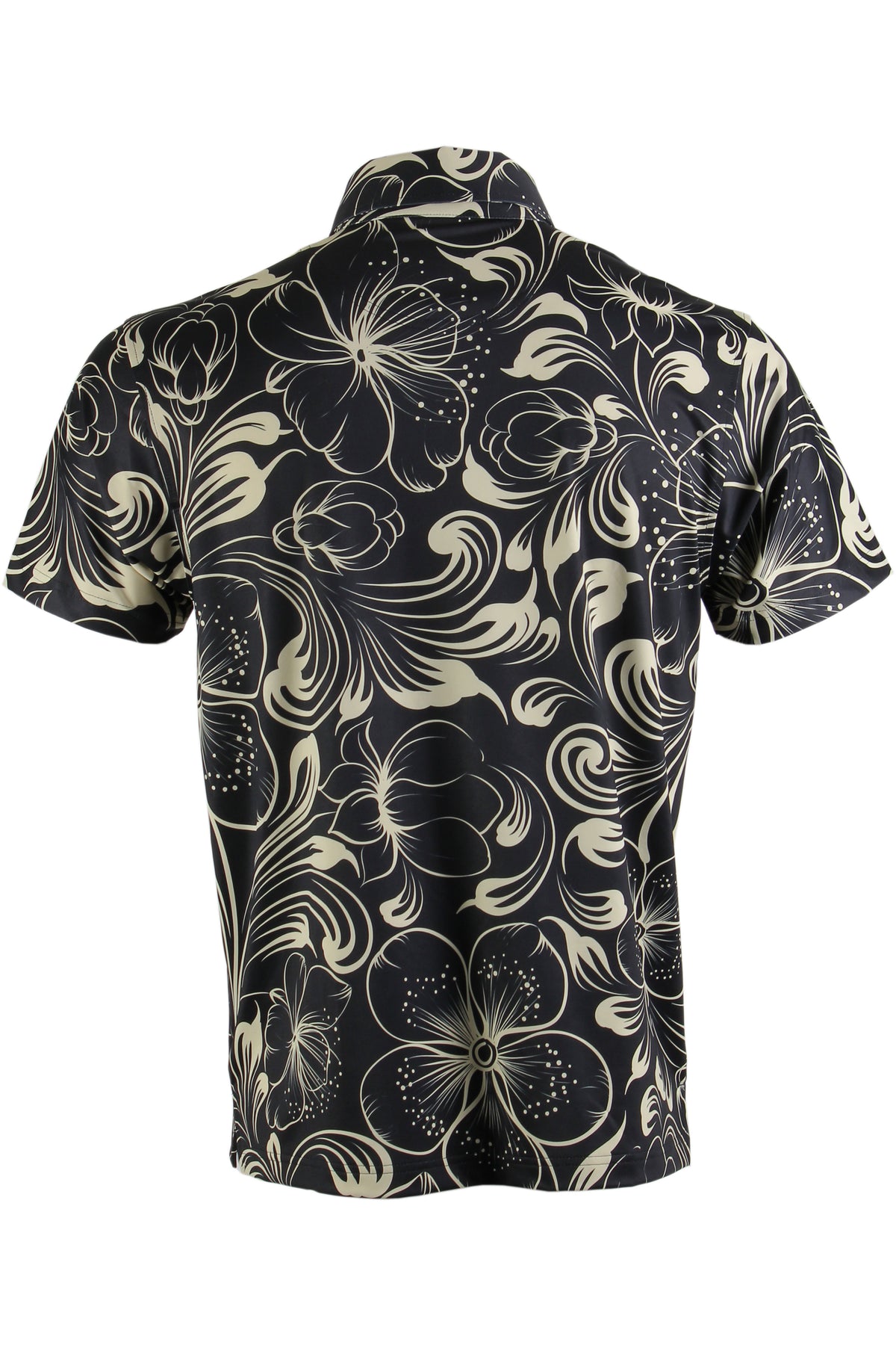 Aloha Bloom-Black Polo