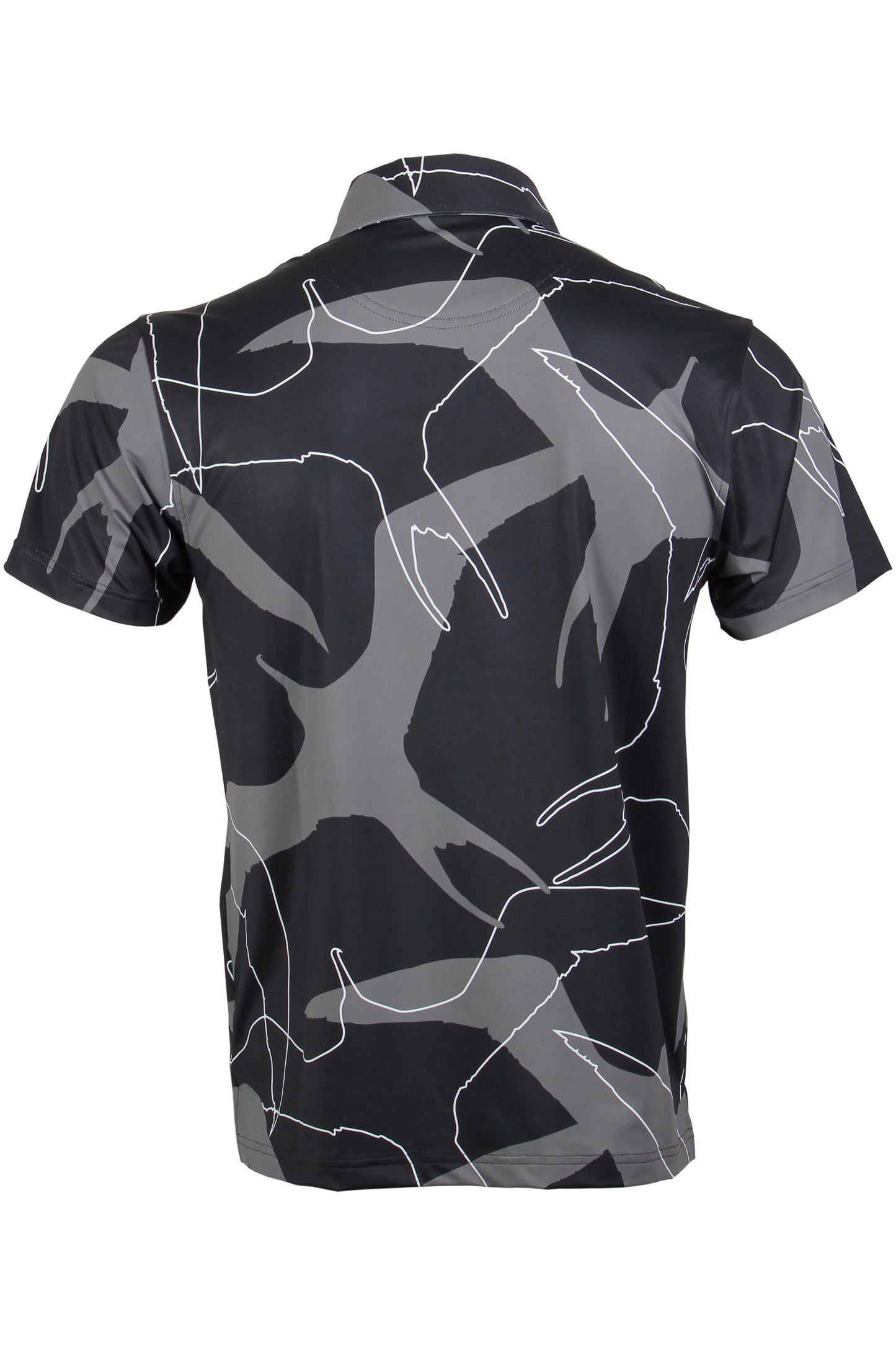 'Iwa Bird-Black and Gray Button Down
