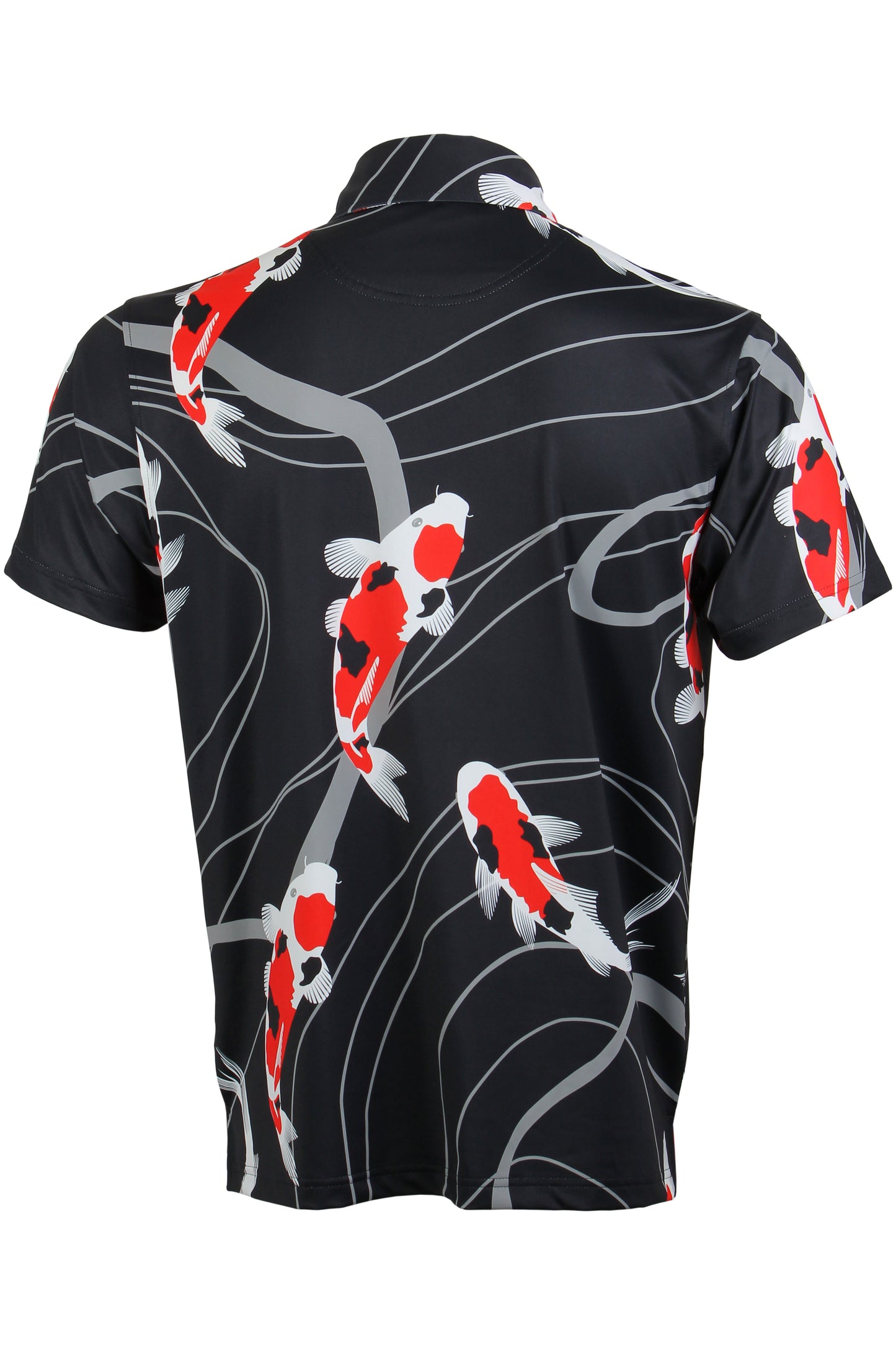 Koi-Black and Red Button Down