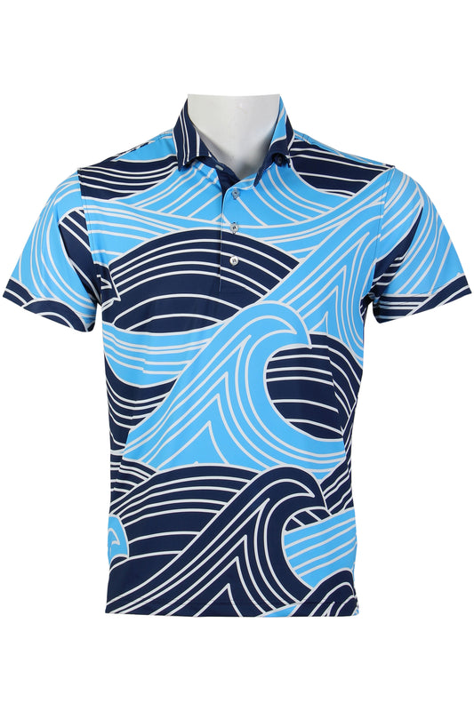 Wave-Blue Polo