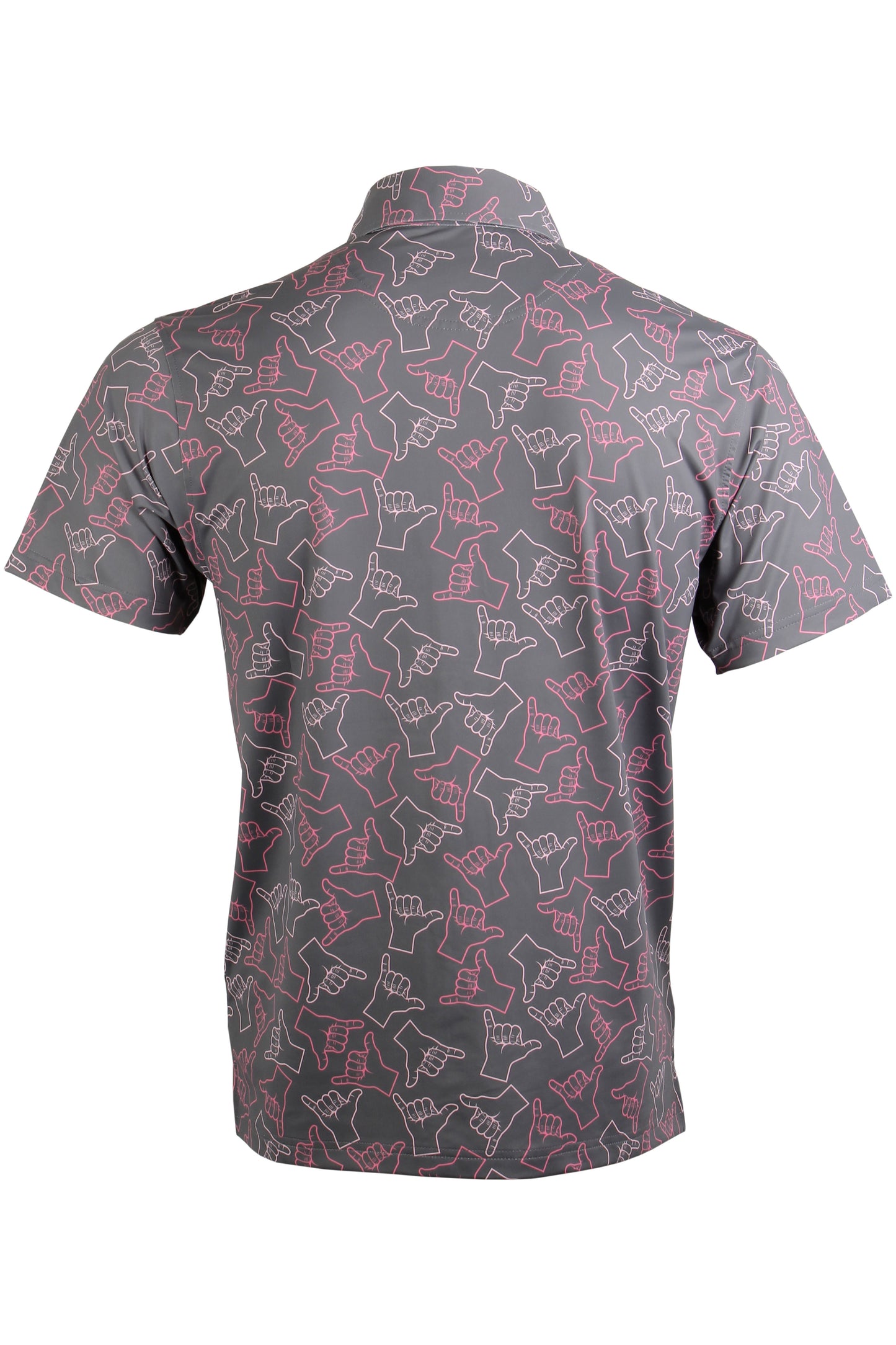 Shaka-Gray and Pink Polo