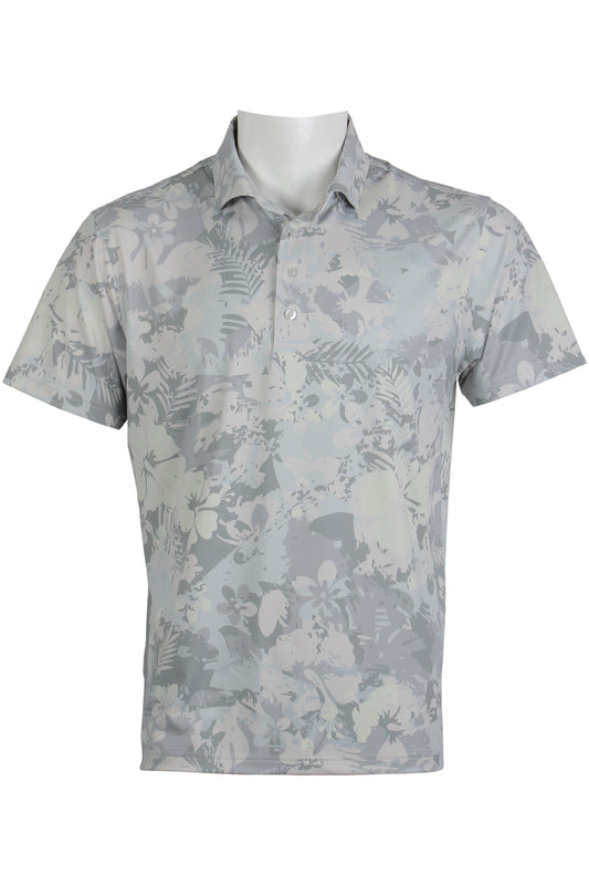 Tropical Camo-Gray Polo