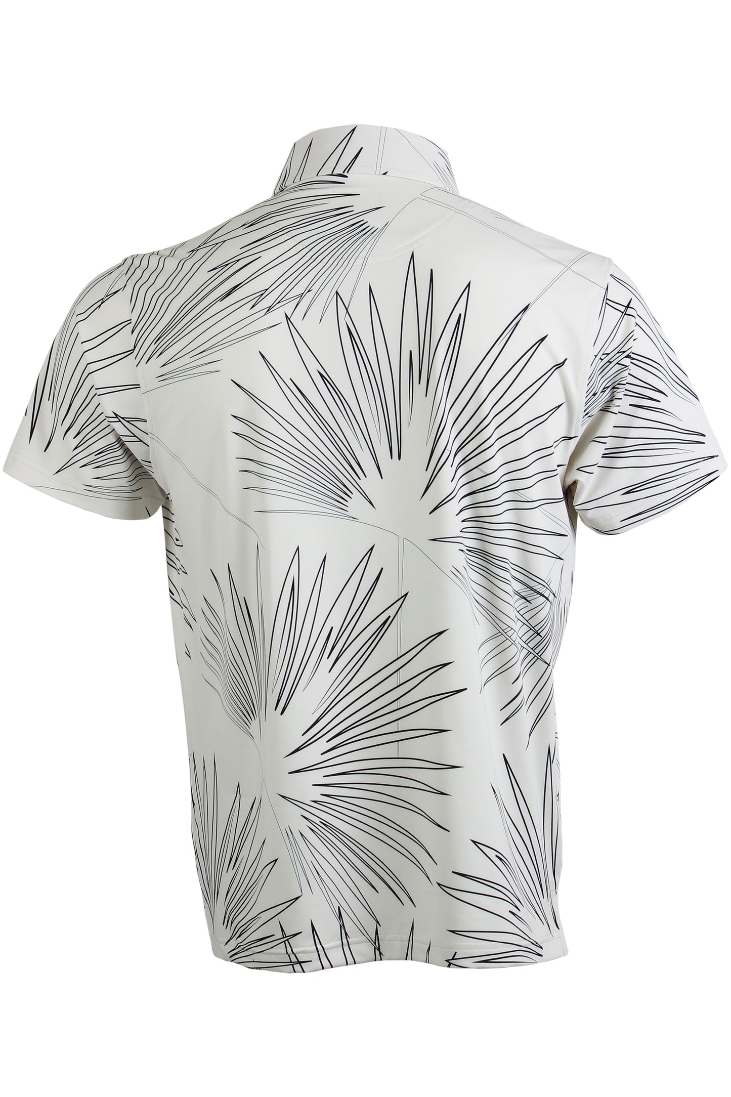 Sun Palm-Ivory and Black Button Down