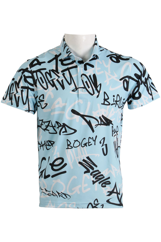 Talk Birdie to Me-Light Blue Polo