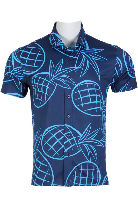 Pineapple-Navy Button Down