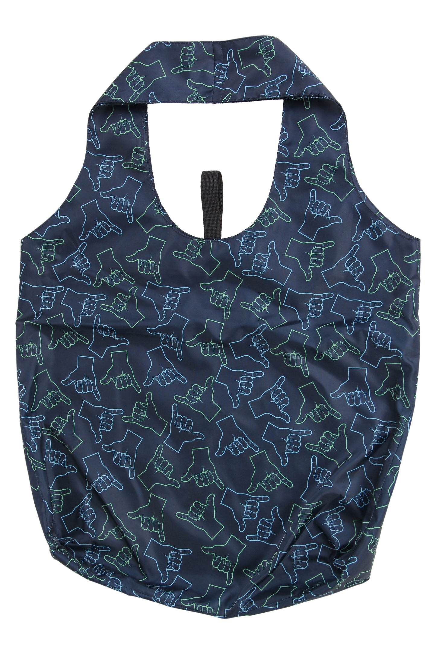 Navy Shaka Reusable Bag (Elastic)