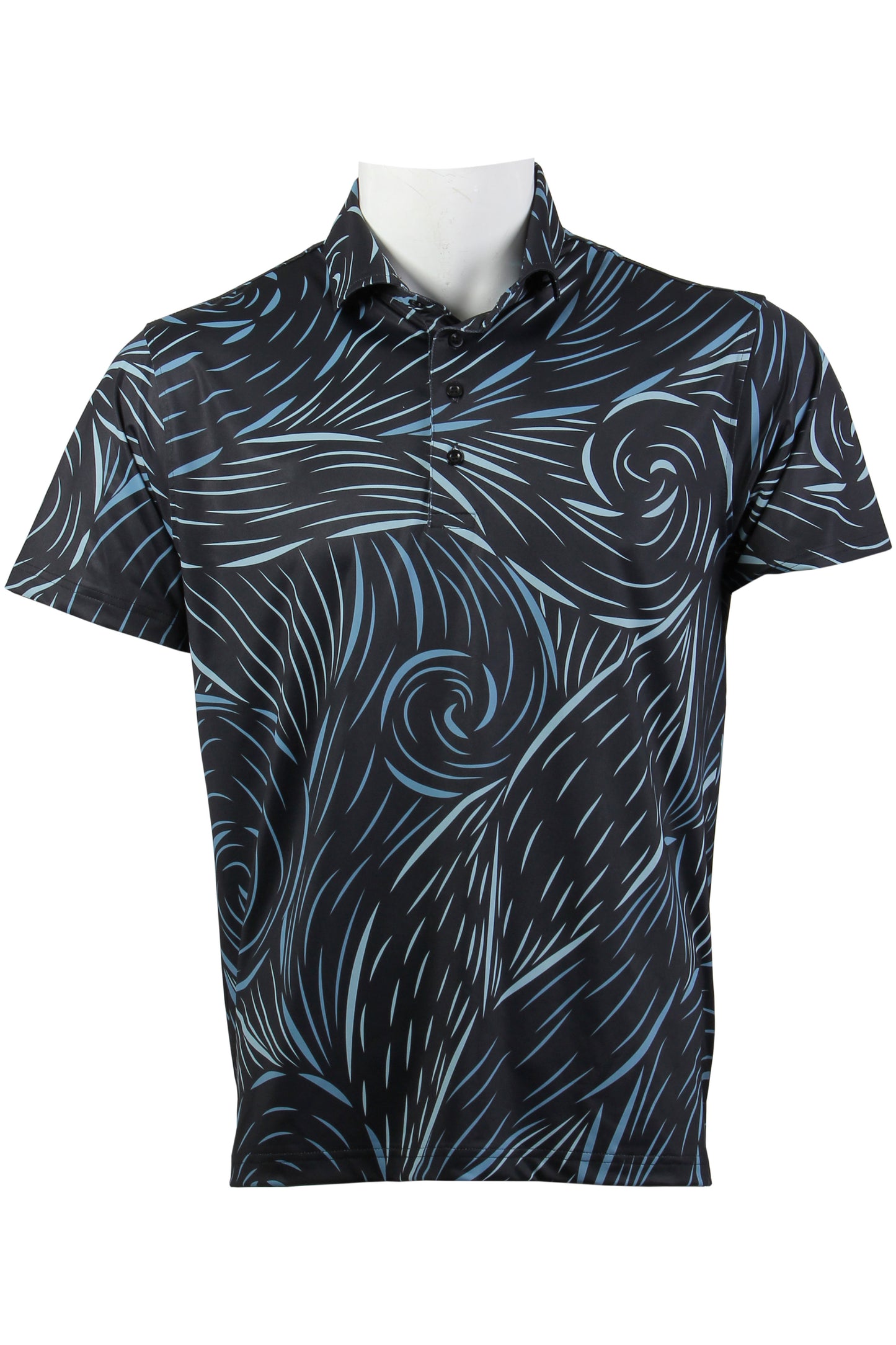 Kai-Black and Blue Polo