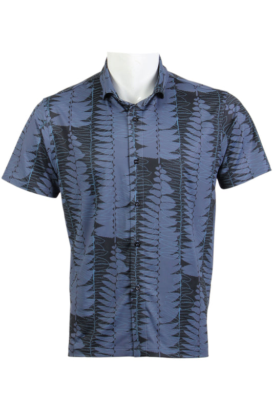 Black and Blue Kupukupu Button Down