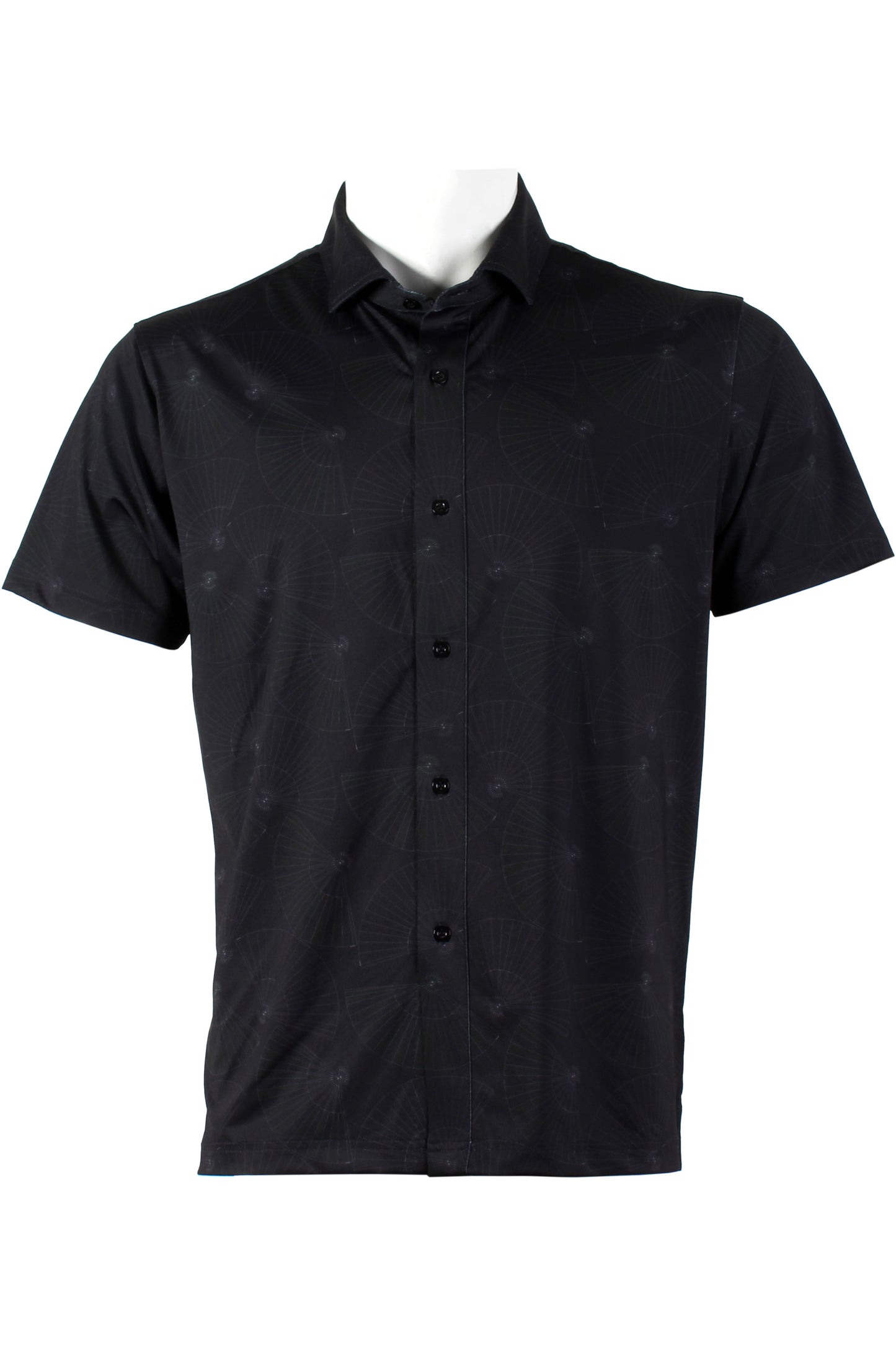 Fan-Black Button Down