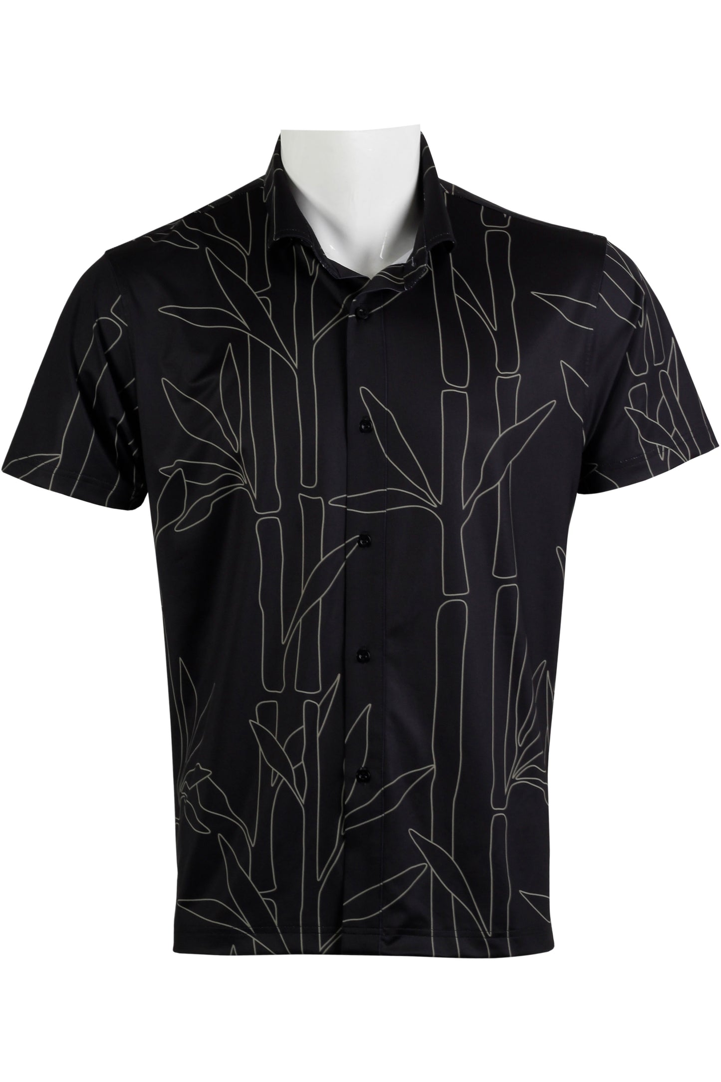 Black and Gold Bamboo Button Down