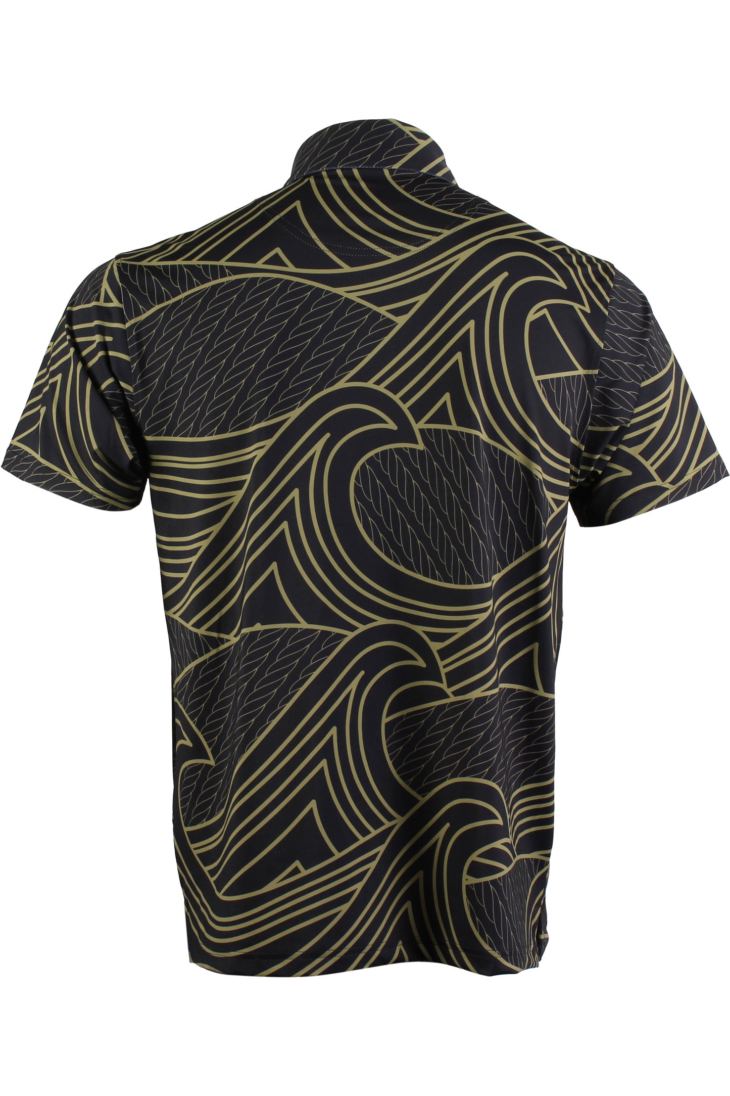 Corded Wave-Black and Gold Polo