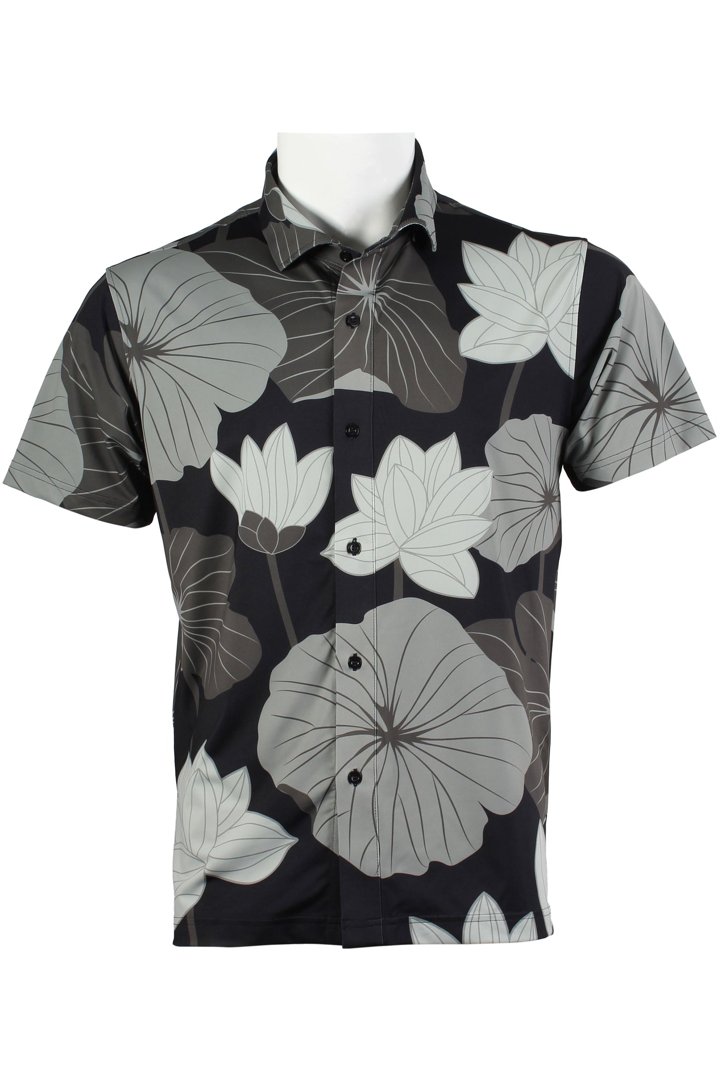 Lotus-Black and Gray Button Down