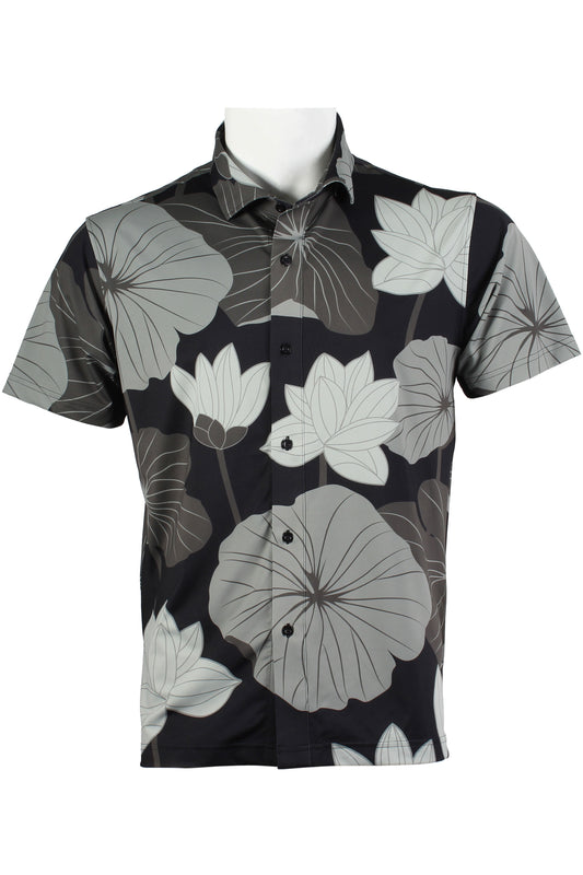 Lotus-Black and Gray Button Down