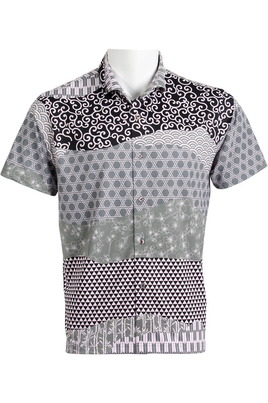 Lucky-Black, Gray, Pink Button Down