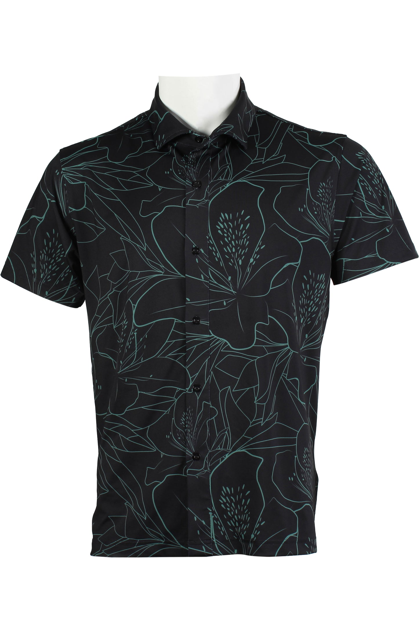 Azalea-Black and Green Button Down