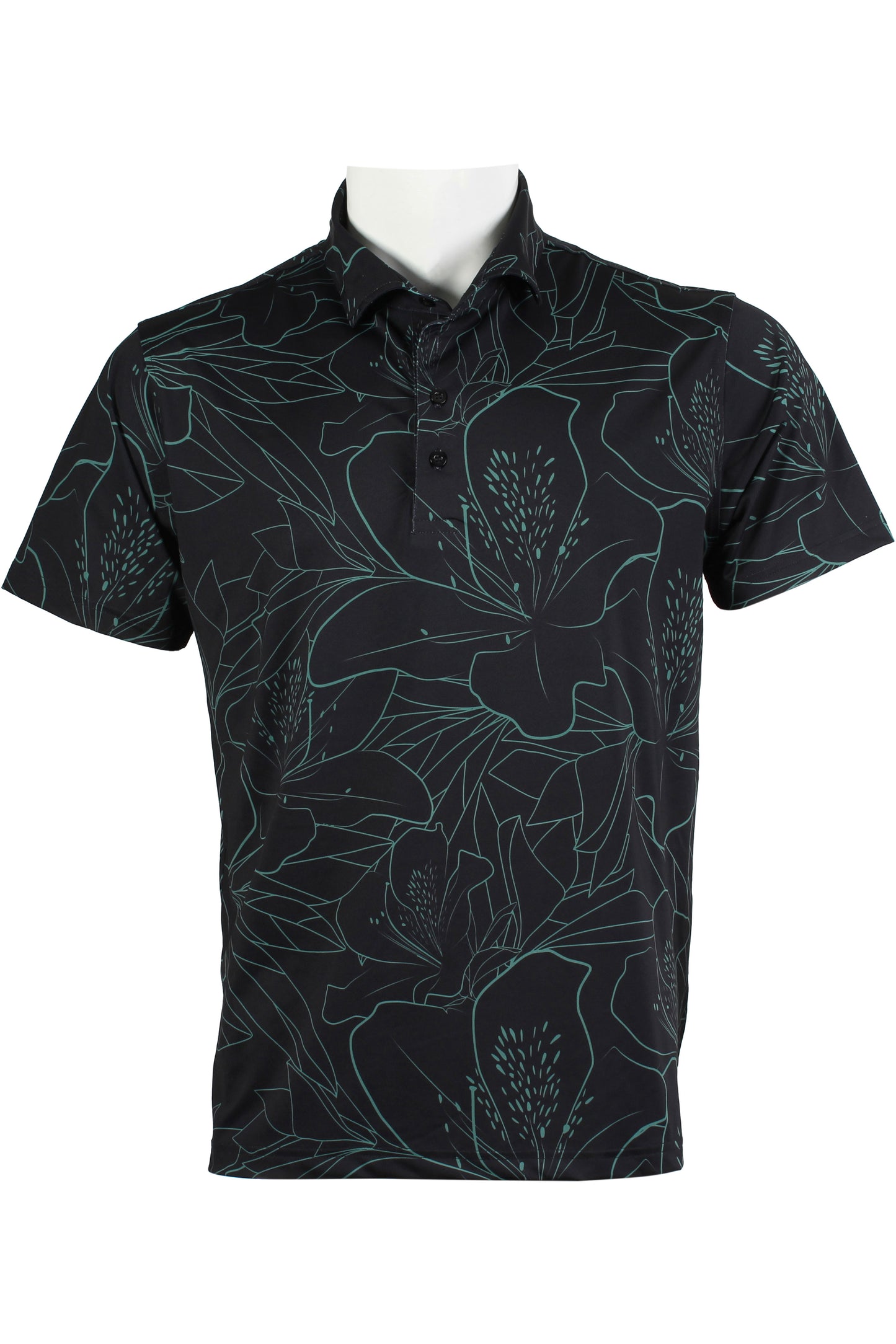 Azalea-Black and Green Polo