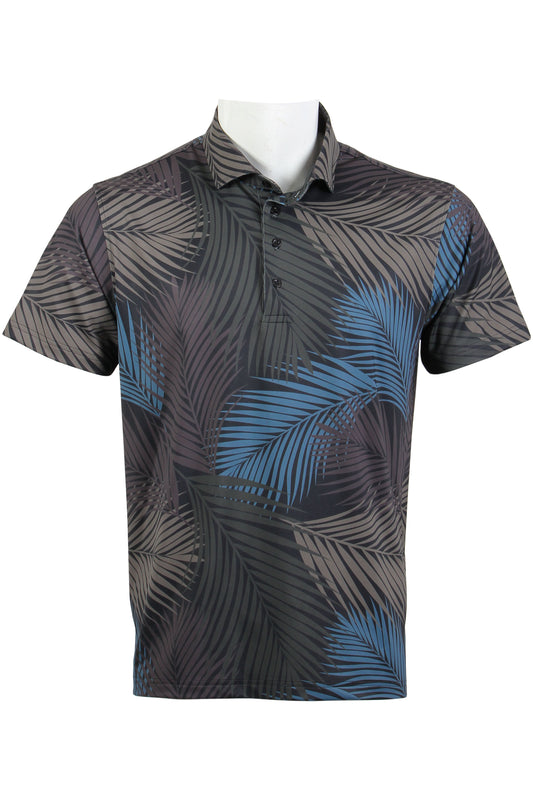 Palm Frond-Black Polo