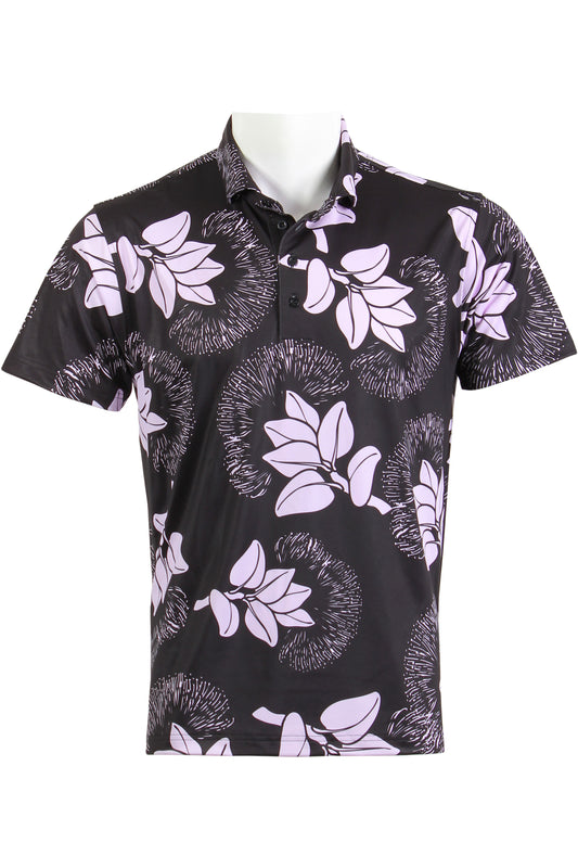 Black and Lavender 'Ohi'a Lehua Polo