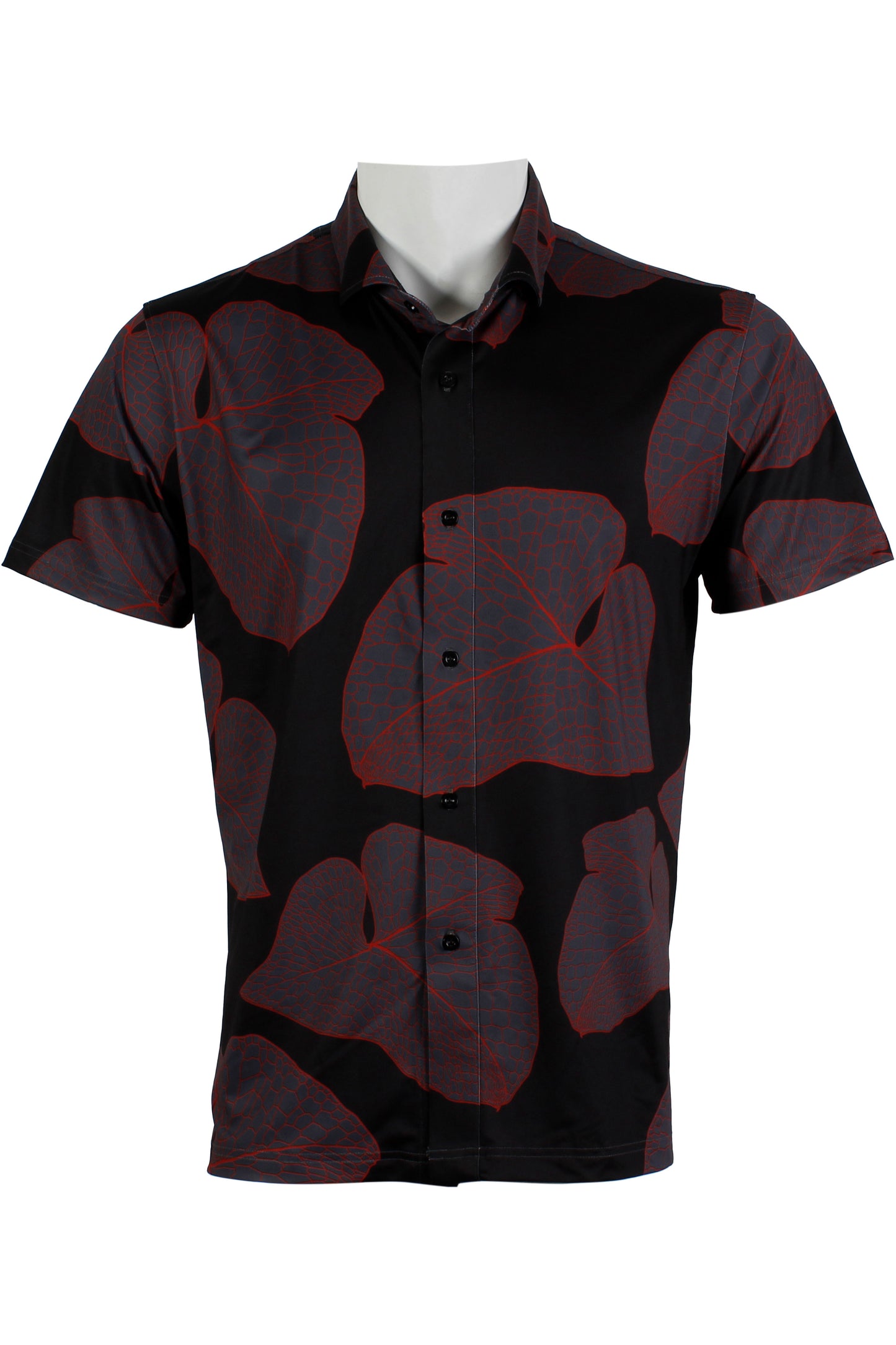Pe'ahi-Black and Red Button Down