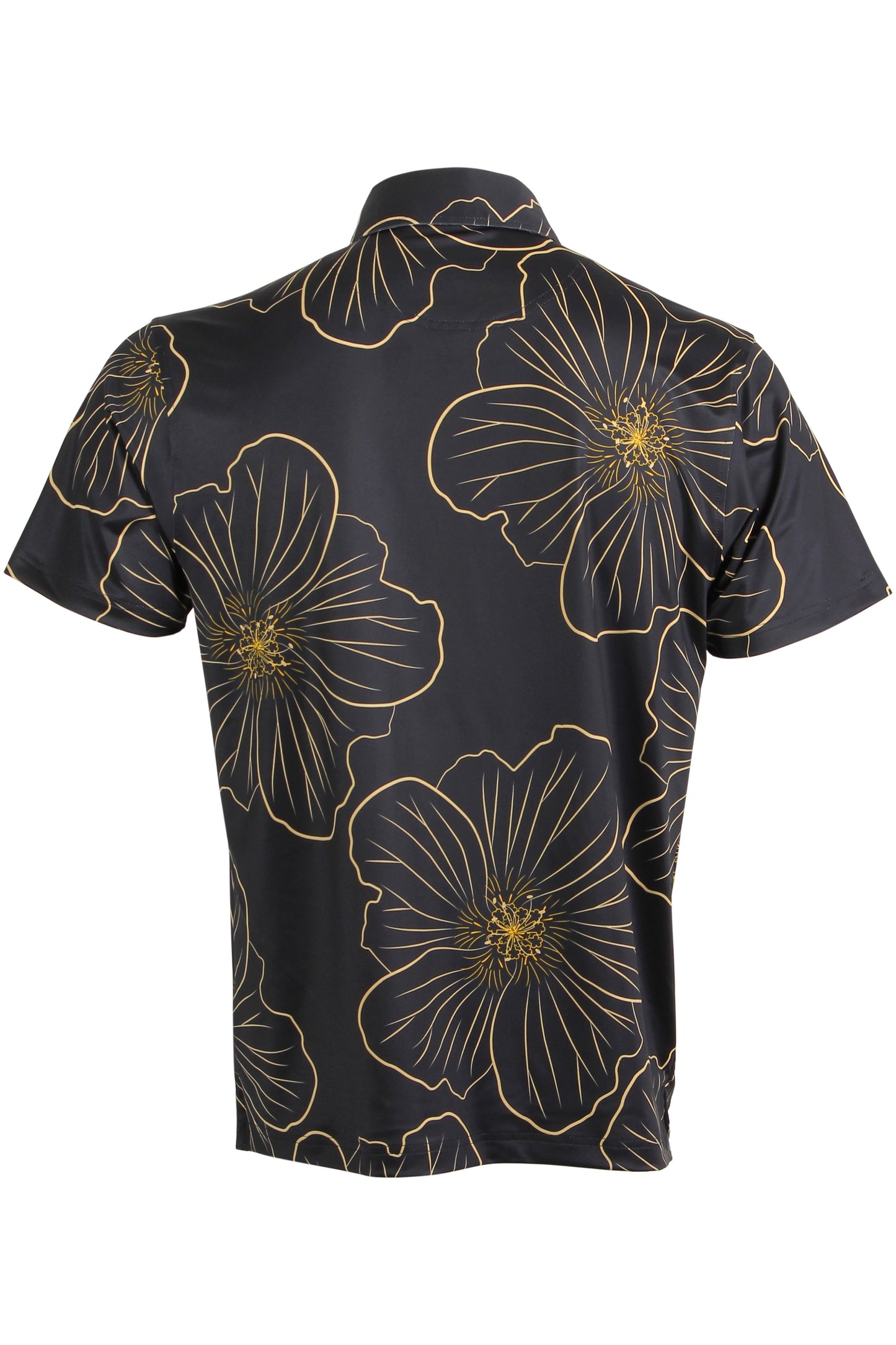 'Ilima-Black and Yellow Button Down