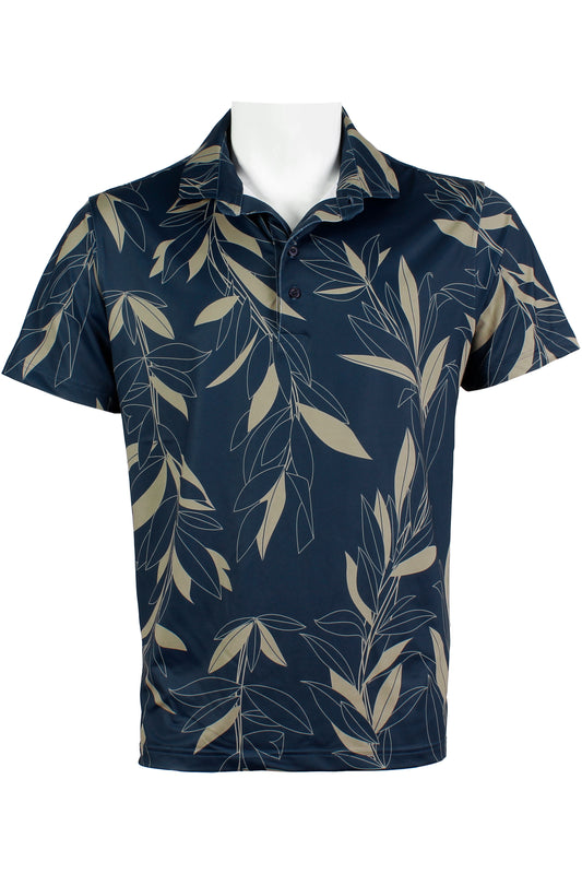 Maile Lei Strands-Blue and Gold Polo