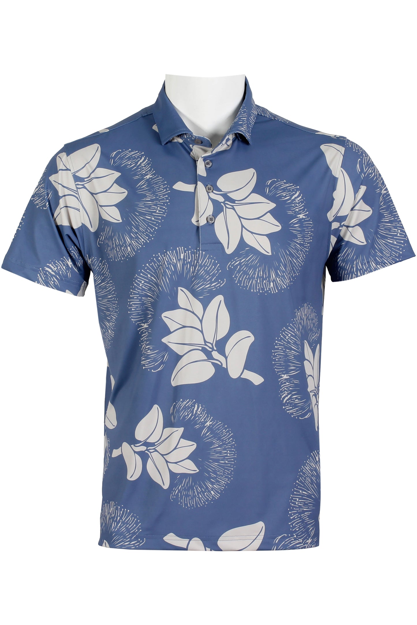 'Ohi'a Lehua-Blue and Gray Polo