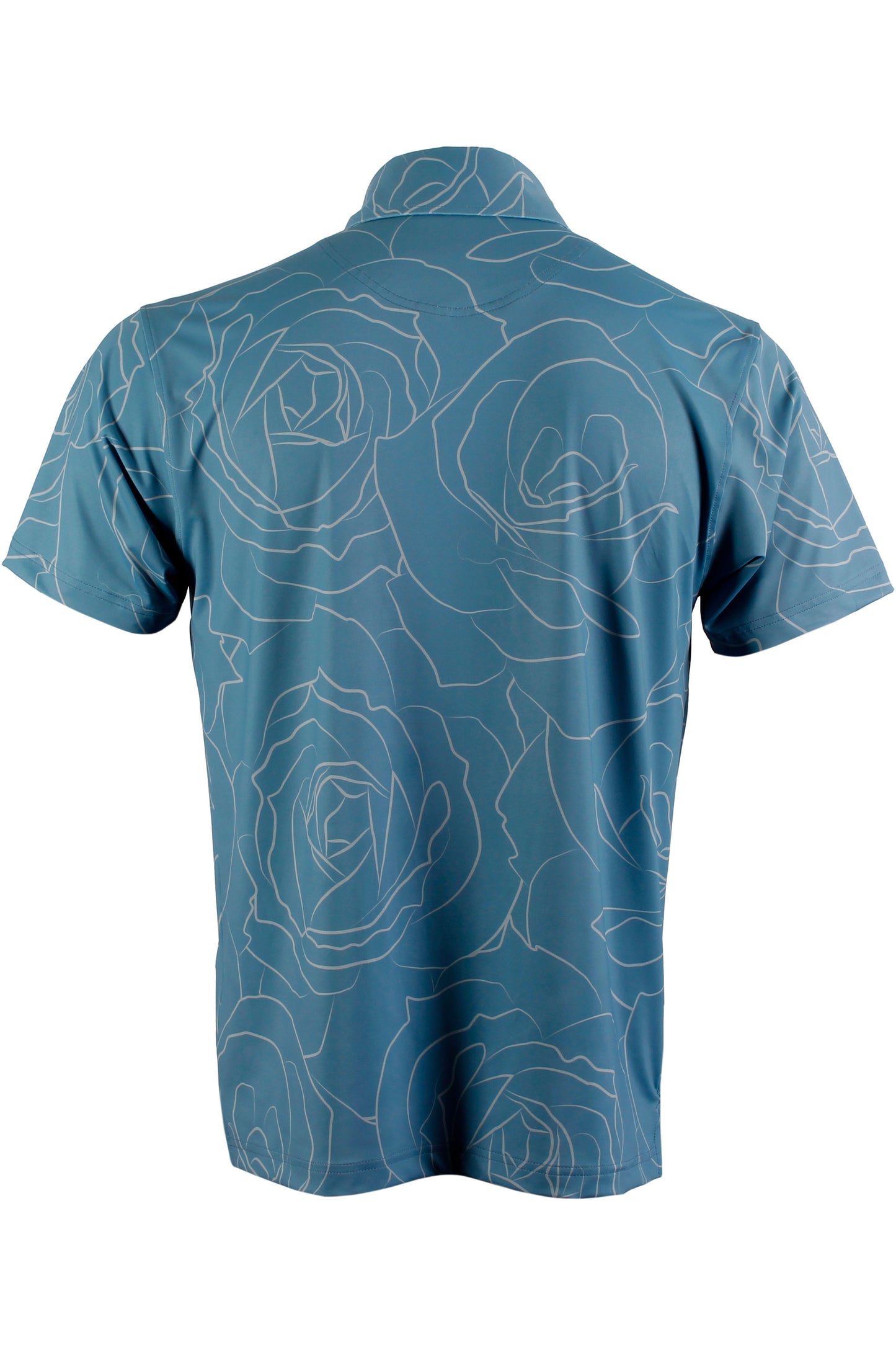 Rose-Blue and Gray Polo