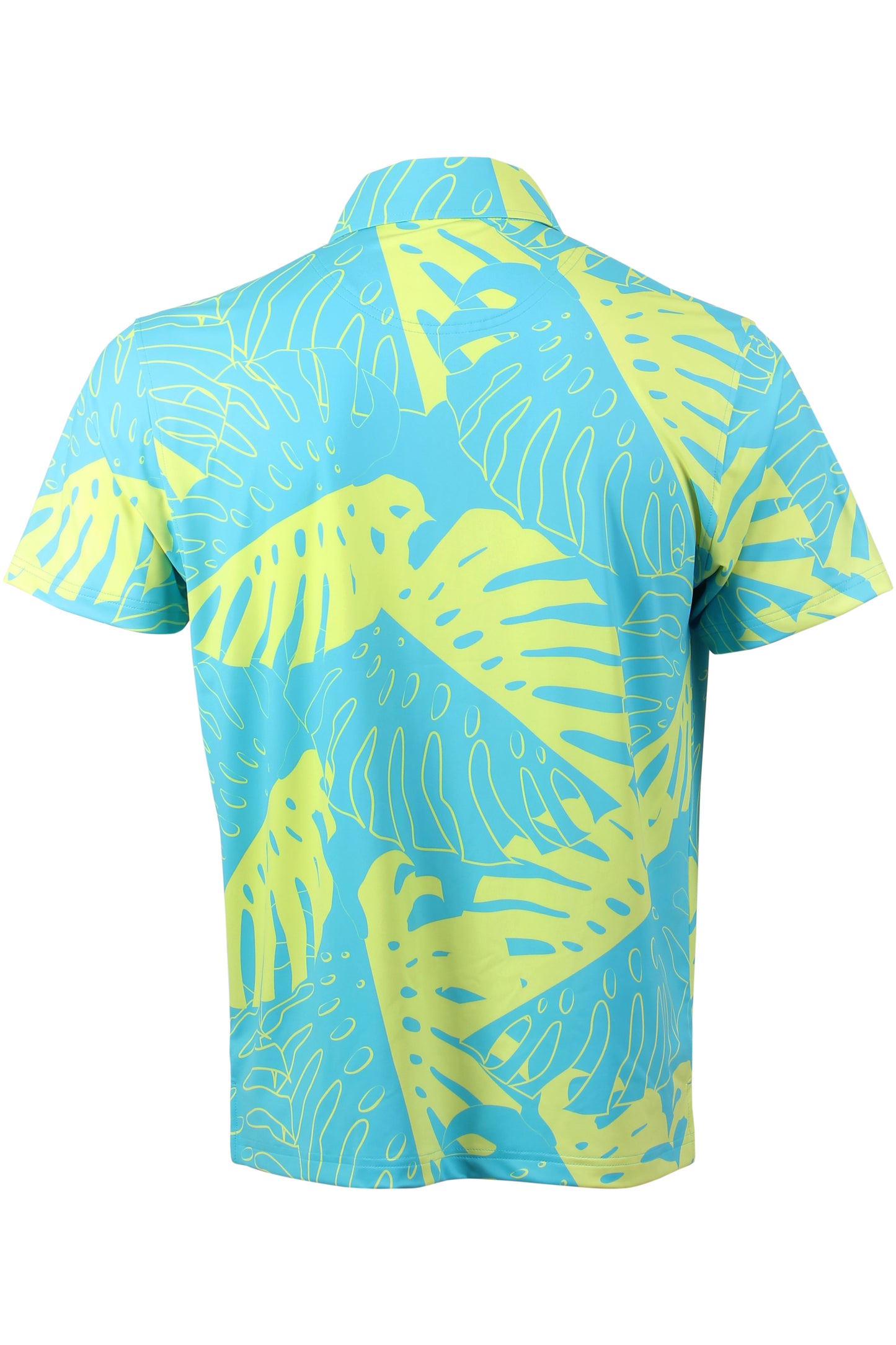 Blue and Green Monstera Polo