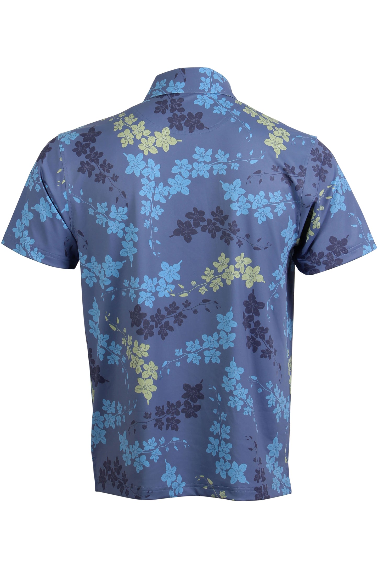 Blue and Green Cascading Orchid Polo
