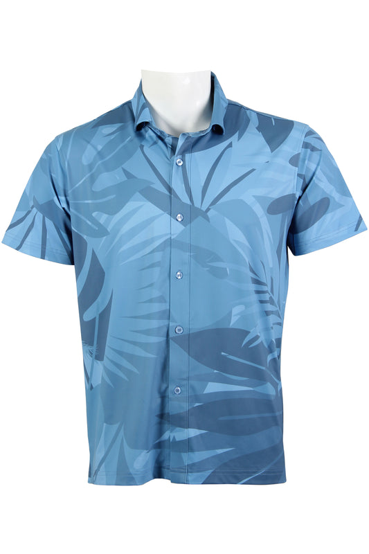 Island Garden-Blue Button Down