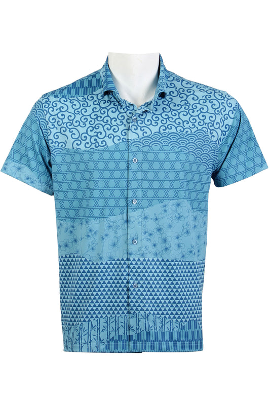 Blue Lucky Button Down