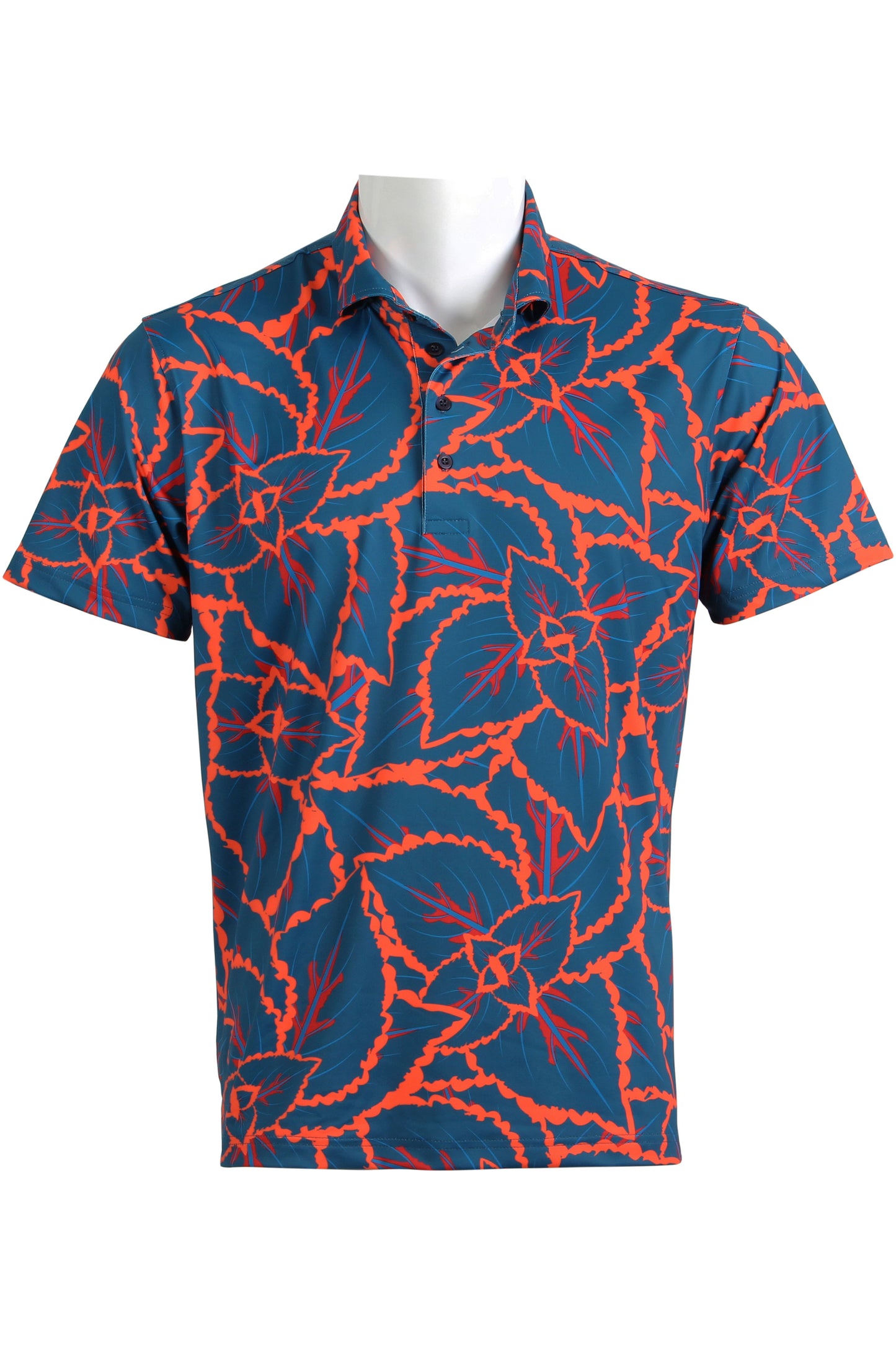 Blue and Red Foliage Polo