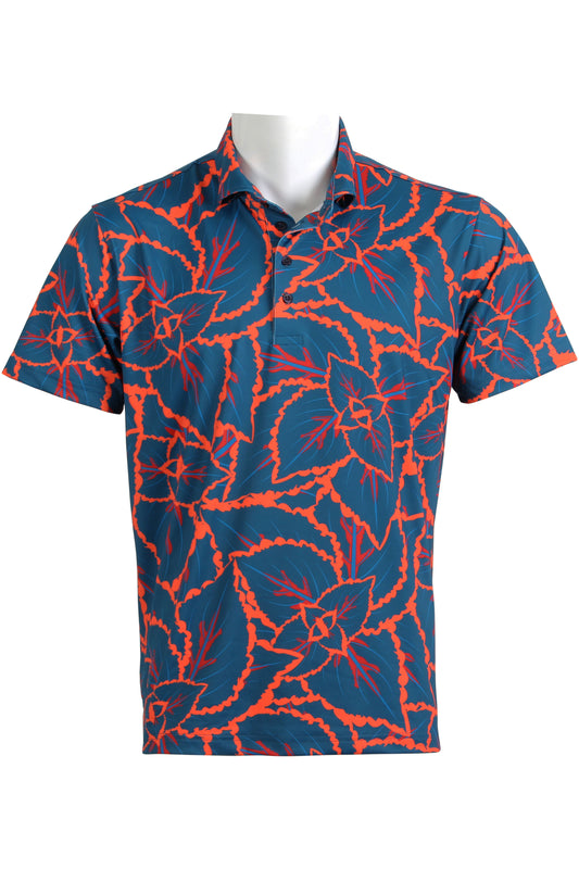 Blue and Red Foliage Polo
