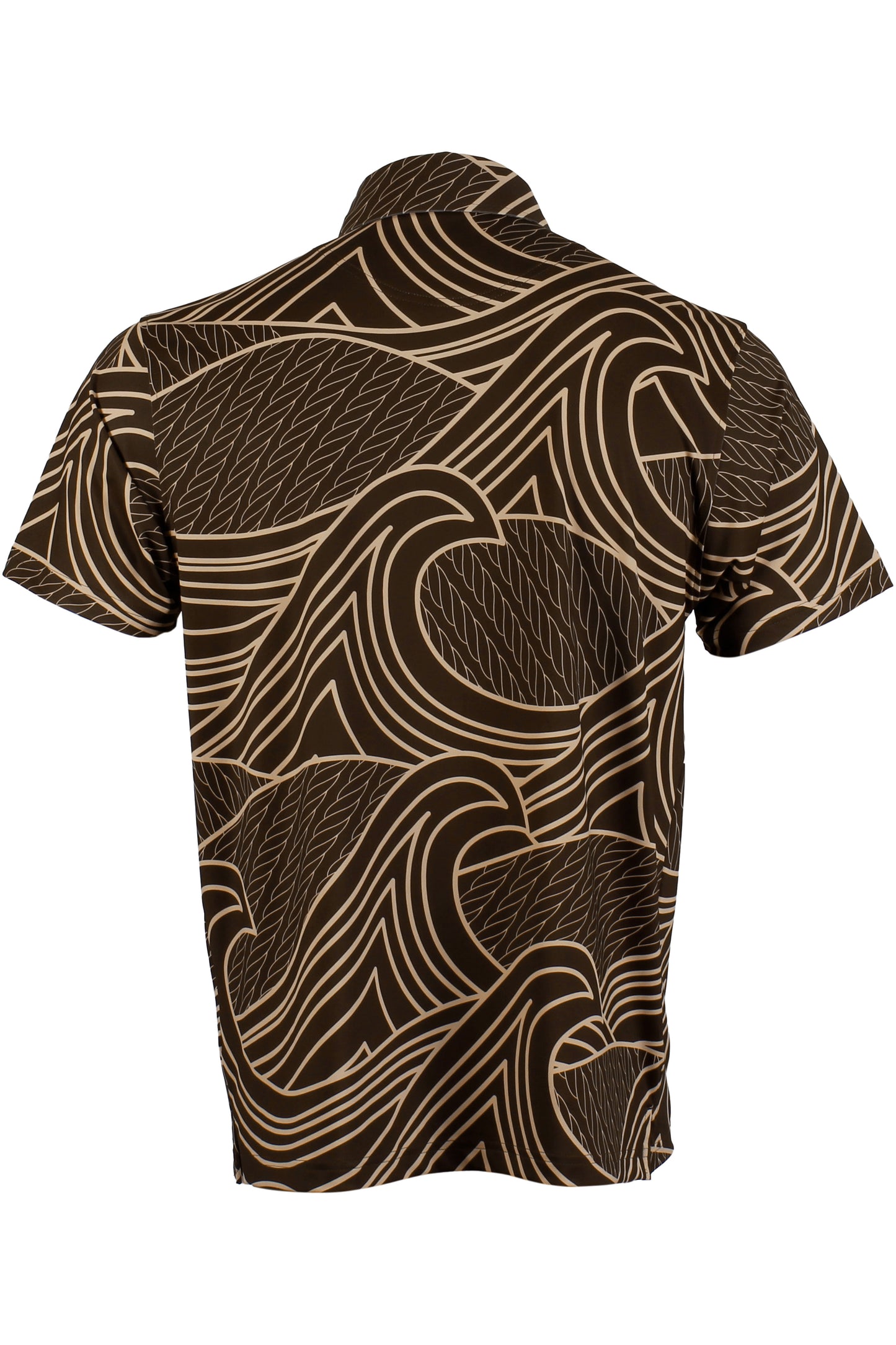 Corded Wave-Brown and Tan Button Down