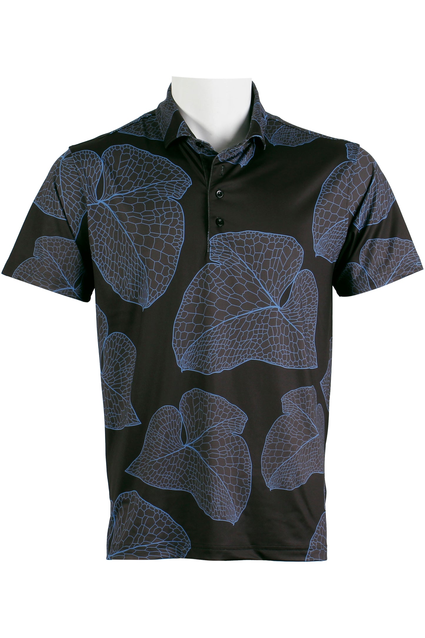 Pe'ahi-Charcoal and Blue Polo