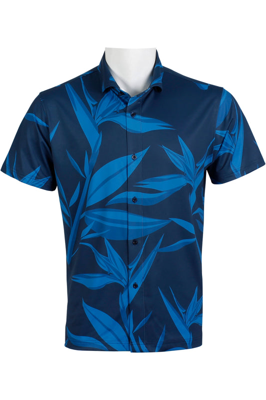 Bird of Paradise-Dark Blue Button Down