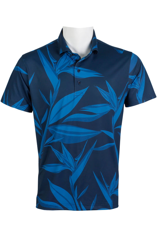 Bird of Paradise-Dark Blue Polo