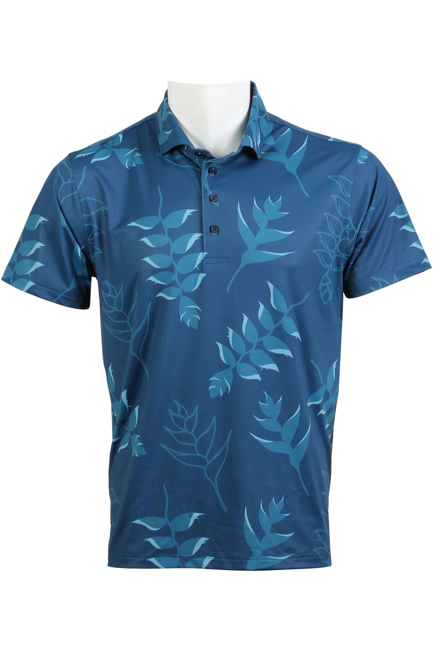 Heliconia-Dark Blue Polo