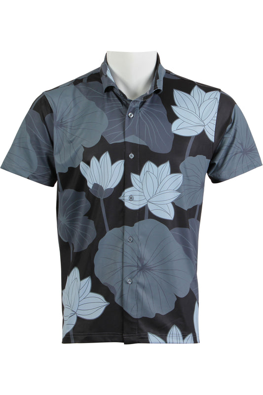 Lotus-Dark Blue and Periwinkle Button Down